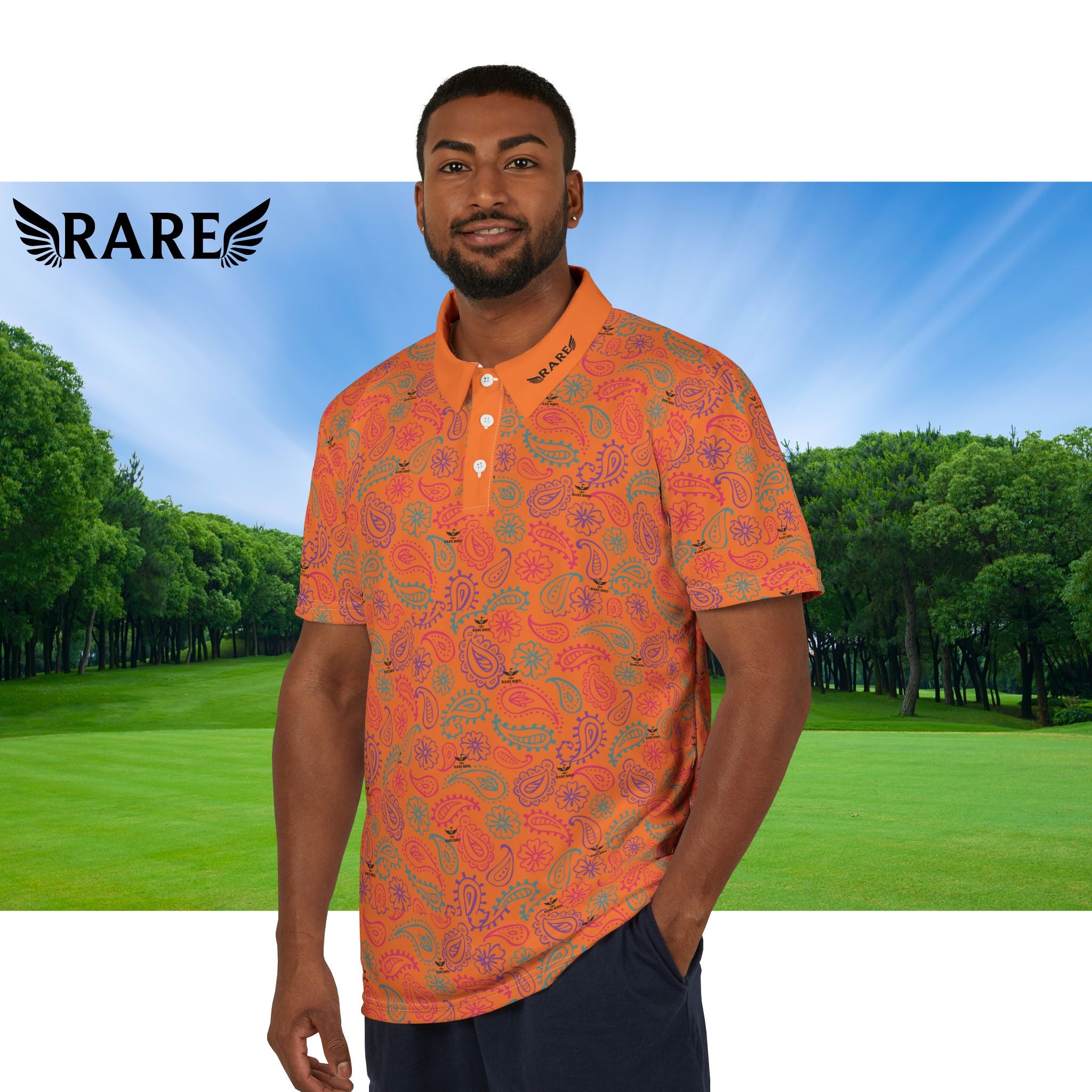 "Bandana Orange" Unisex Polo