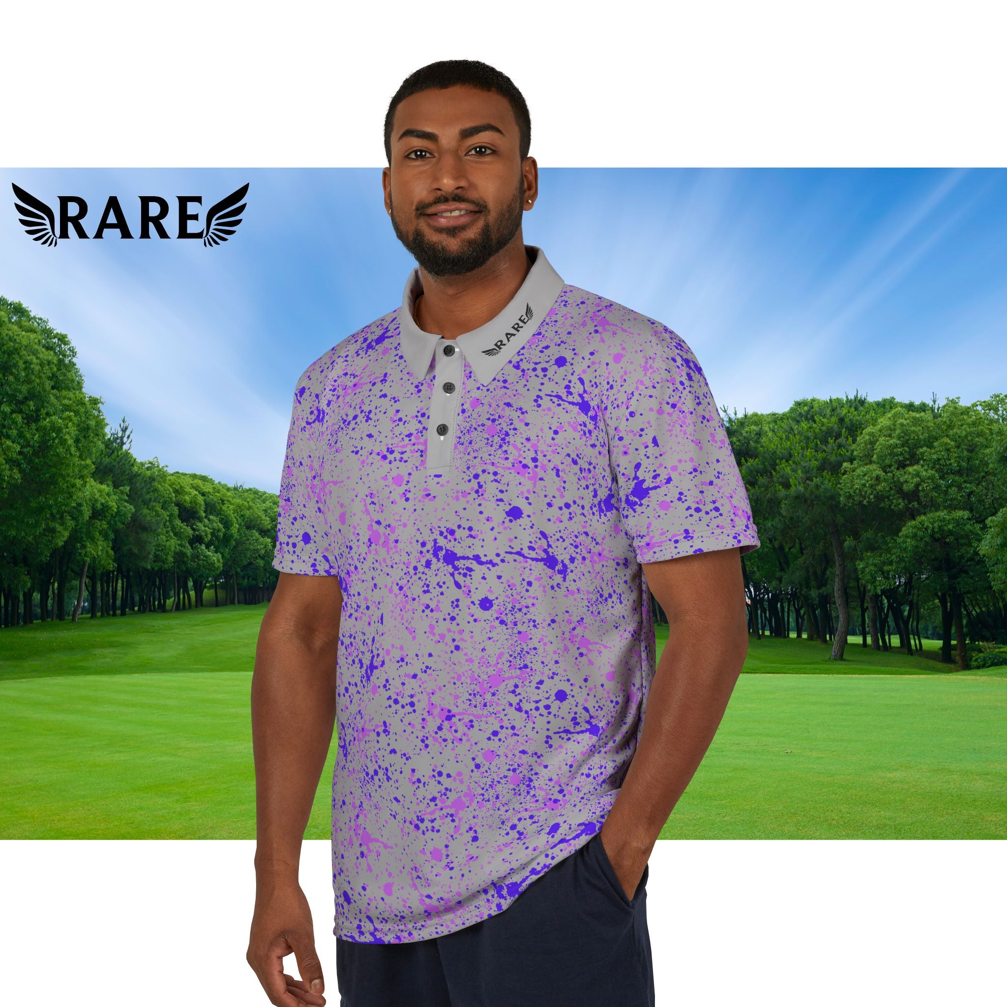 "Splash" Grey Unisex Polo