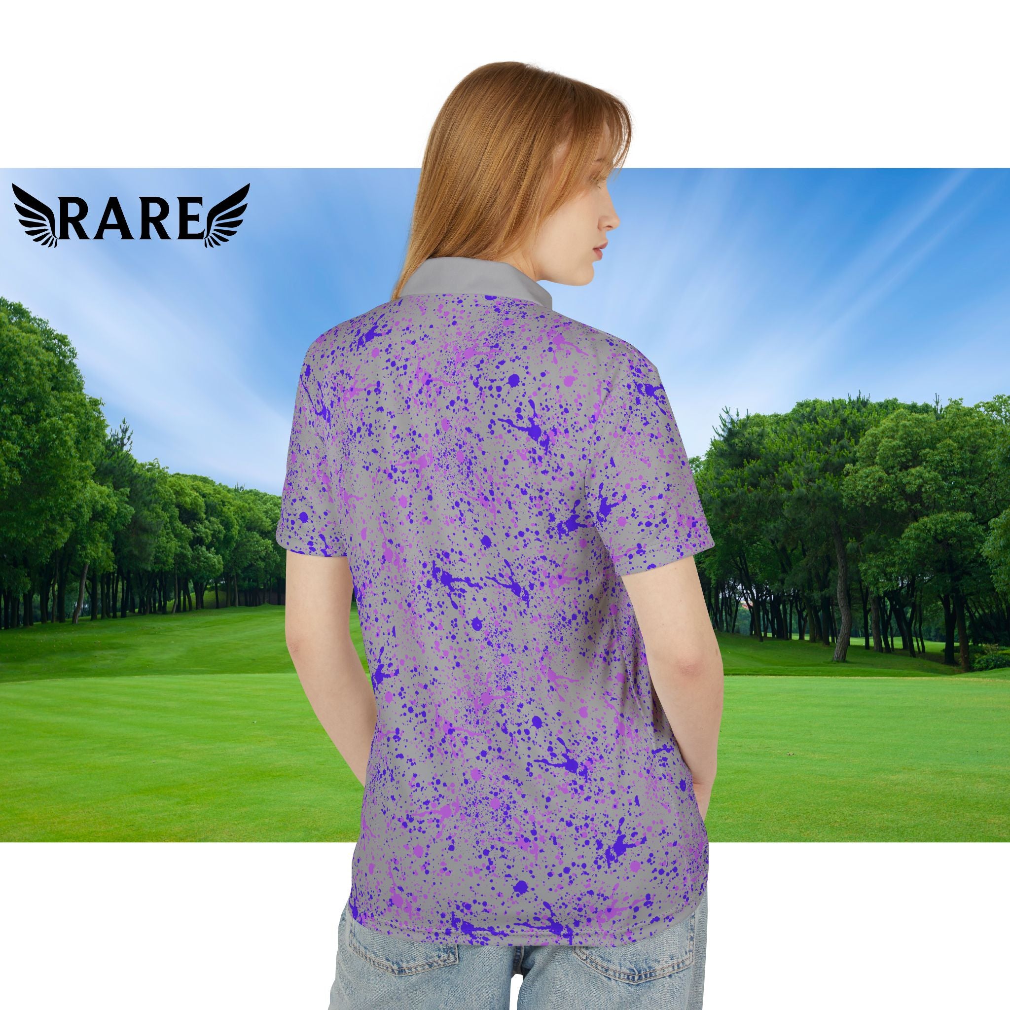 "Splash" Grey Unisex Polo