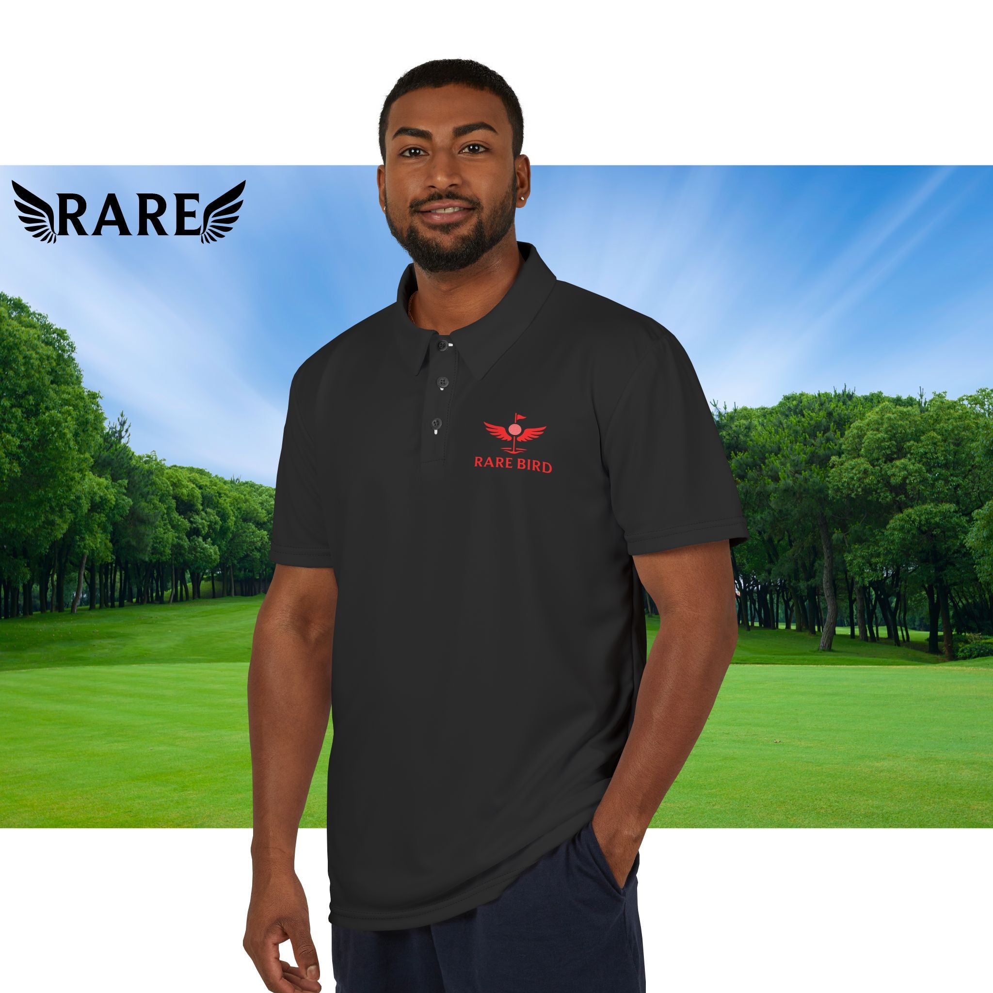 Red Logo Unisex Polo Shirt (AOP)