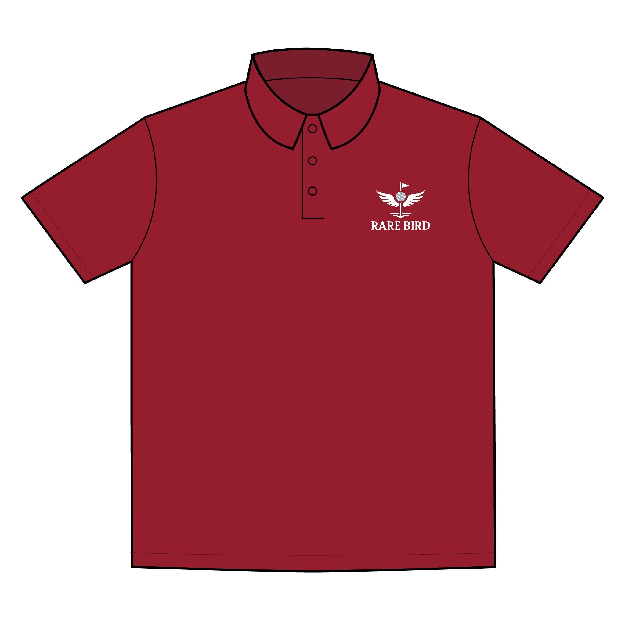 White Stitched Men's Polo