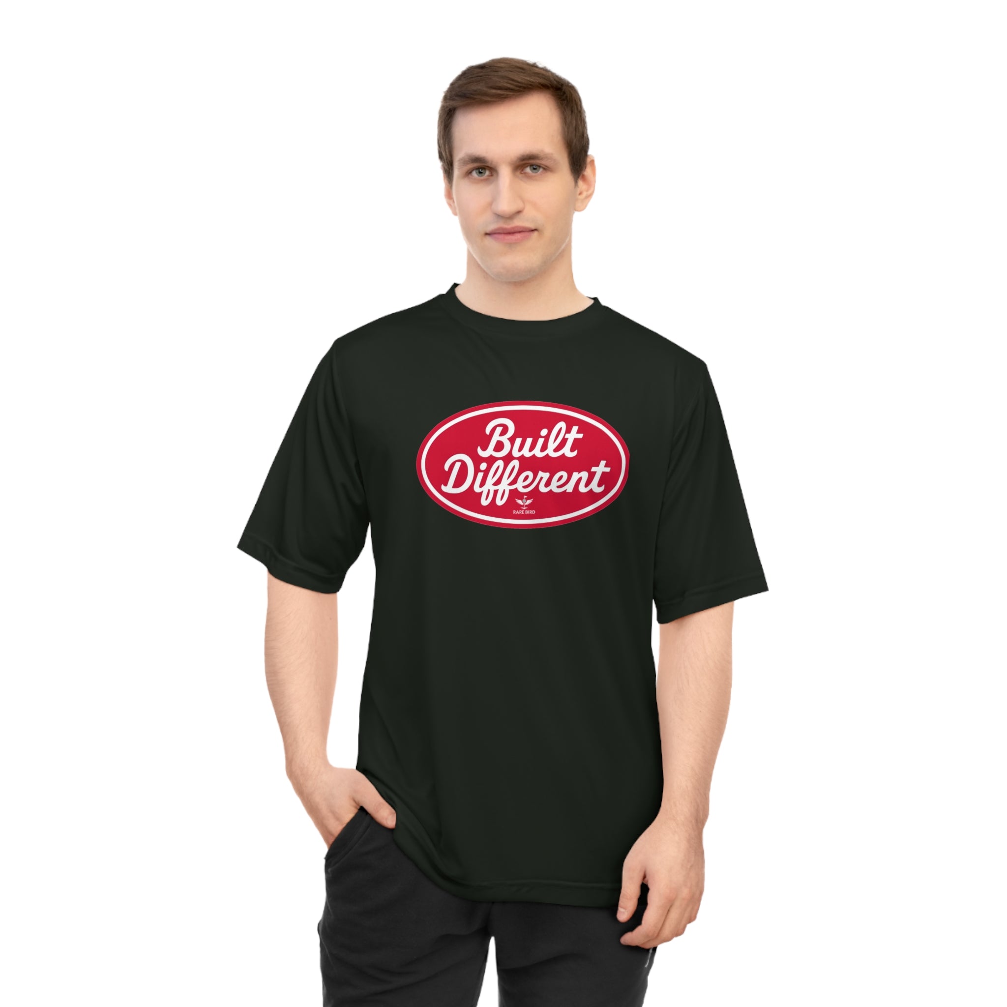 "Built Different" Poly T-Shirt